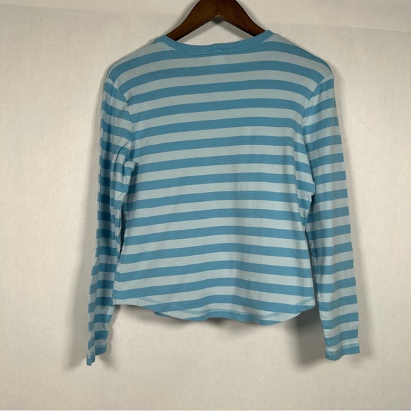 2 for$15 Talbots Light Blue Striped Top - Picture 7 of 9